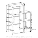 Furinno Turn-N-Tube Toolless Kitchen Storage Shelf Tall, French Oak Grey/Black