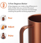 Ember Temperature Control Smart Mug 2, 14 Oz, App-Controlled Heated Coffee Mug with 80 Min Battery Life and Improved Design, White
